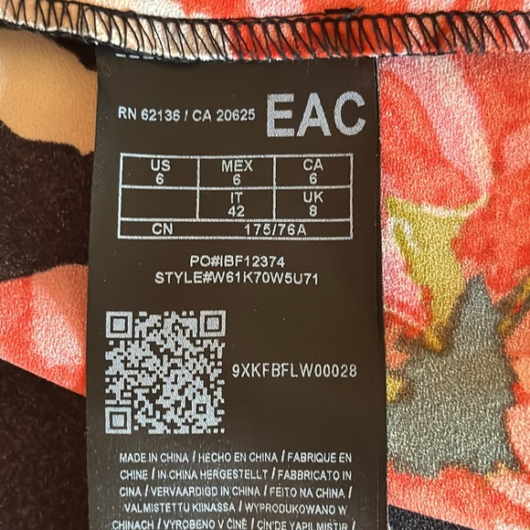 GUESS. Floral, Sleeveless Mini Dress. Vivid colors. Size 6. Zipper Closu… - Picture 8 of 11